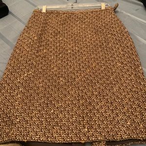 Loft pencil skirt in brown tweed